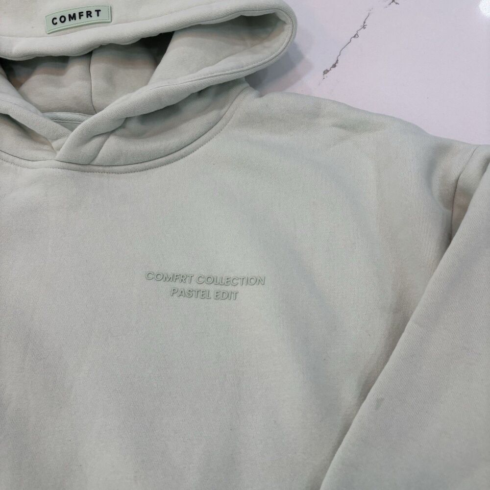 Comfrt Hoodie Size Large Unisex Pastel Mint Limited Edition Loungewear - Picture 3 of 6